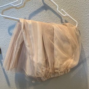 Cream Tulle Skirt